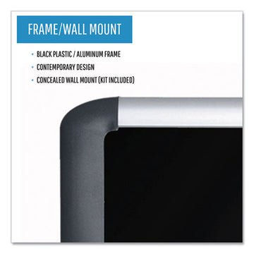 MasterVision® Black Fabric Bulletin Board, 48 X 72, Silver-black freeshipping - TVN Wholesale